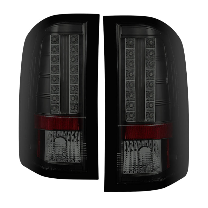 Spyder Chevy Silverado 07-13 LED Tail Lights Blk Smke ALT-YD-CS07