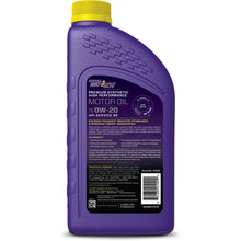 Load image into Gallery viewer, Royal Purple Premium Synthetic High Performance Multi-Grade 0W20 Motor Oil - 1 Quart