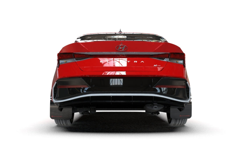 Rally Armor 24-26 Hyundai Elantra N/N Line Black Mud Flap w/Grey Logo