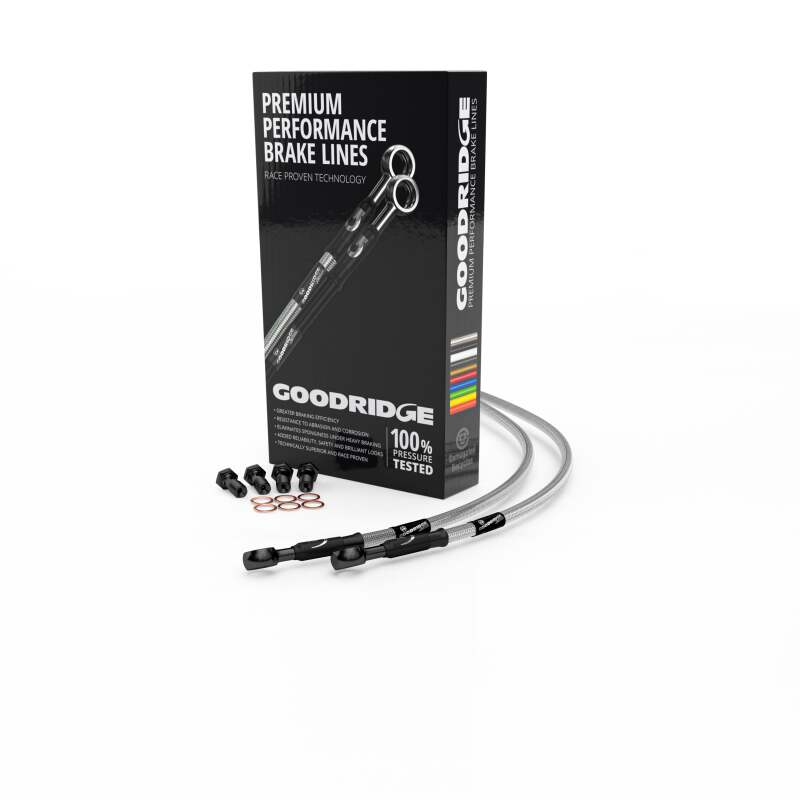 Goodridge 18-19 CL Harley-Davidson FLTRXSE CVO Road Glide Black Clutch Line w/Clear Fitting