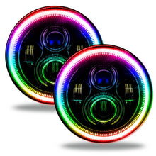 Load image into Gallery viewer, Oracle 7in High Powered LED Headlights - Black Bezel - Dynamic - Dynamic