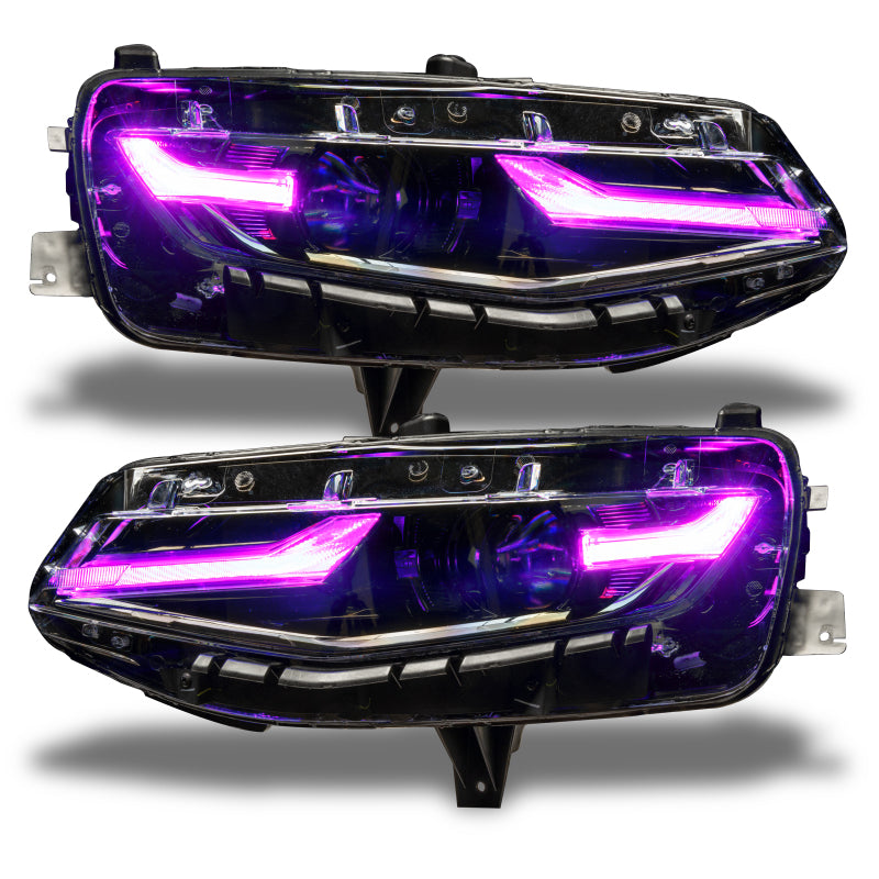 Oracle 19-21 Chevy Camaro LS/LT RGB+A Headlight DRL  Kit - ColorSHIFT w/ RF Controller