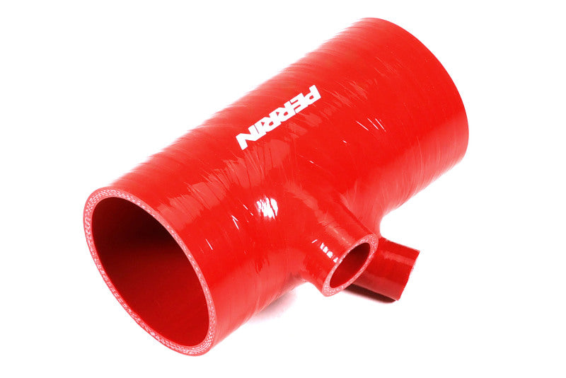 PERRIN 22-24 Subaru WRX / 20-25 LGT & OBXT Turbo Inlet Hose w/Turbo Adapter Flange (Short) - Red
