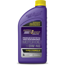 Load image into Gallery viewer, Royal Purple Premium Synthetic High Performance Euro Formula 0W40 Motor Oil - 1 Quart