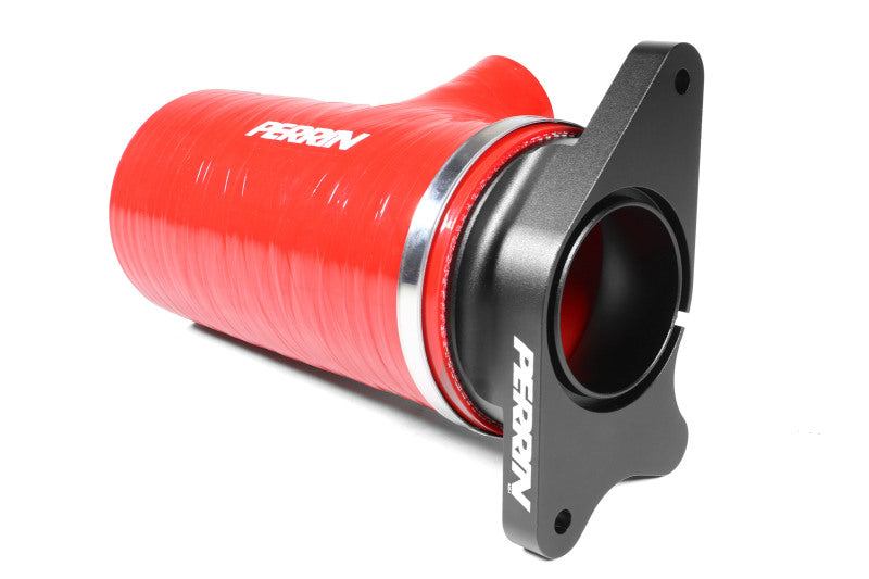 PERRIN 22-24 Subaru WRX / 20-25 LGT & OBXT Turbo Inlet Hose w/Turbo Adapter Flange (Short) - Red
