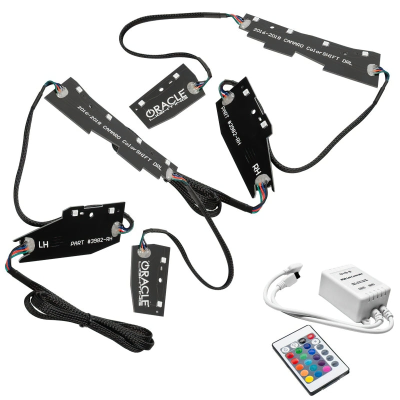 Oracle 16-18 Chevy Camaro RGB+W Headlight DRL  Kit - ColorSHIFT w/ Simple Controller
