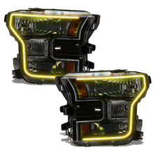 Load image into Gallery viewer, Oracle 15-17 Ford F-150 Dynamic RGB+A Pre-Assembled Headlights Halogen - Blk Edition -