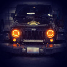 Load image into Gallery viewer, Oracle 7in High Powered LED Headlights - Black Bezel - ColorSHIFT 2.0