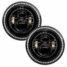 Load image into Gallery viewer, Oracle 7in High Powered LED Headlights - Black Bezel - ColorSHIFT No Controller