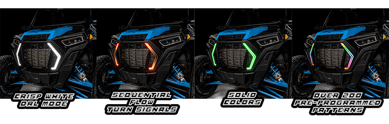Oracle 19-21 Polaris RZR 1000 Dynamic Surface Mount DRL Signature Light - - Dynamic