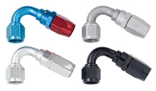 Load image into Gallery viewer, Fragola -8AN x 120 Degree Power Flow Hose End - Blue/Red