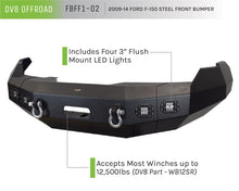 Load image into Gallery viewer, DV8 Offroad 09-14 Ford F-150 Winch Ready Front Bumper