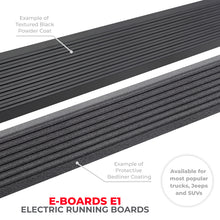 Load image into Gallery viewer, Go Rhino 14-18 Chev/GMC Silverado/Sierra 1500 DC 4dr E-BOARD E1 Running Board Kit - Bedliner Coat