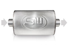 Load image into Gallery viewer, Stainless Works 2.25in ID CENTER INLET/ 2.25in OD CENTER OUTLET 4inX8in