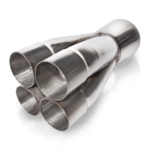 Load image into Gallery viewer, Stainless Works 2-3/8in 4-way merge collectors with 4-1/2in OD outlet