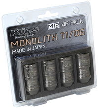 Load image into Gallery viewer, Project Kics 12 x 1.5 Glorious Black T1/06 Monolith Lug Nuts - 4 Pcs