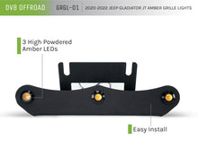 Load image into Gallery viewer, DV8 Offroad 2020+ Jeep JT Grill Amber Marker Lights