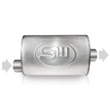 Load image into Gallery viewer, Stainless Works 3in ID OFFSET INLET/ 3in OD CENTER OUTLET 5inX9in