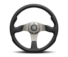 Load image into Gallery viewer, Momo Race Steering Wheel 350 mm - Black Leather/Anthracite Spokes