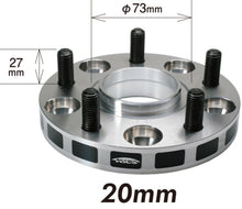 Load image into Gallery viewer, Project Kics 20mm Thick 12x1.50 64mm Hub 5x114.3 Wide Tread Spacers