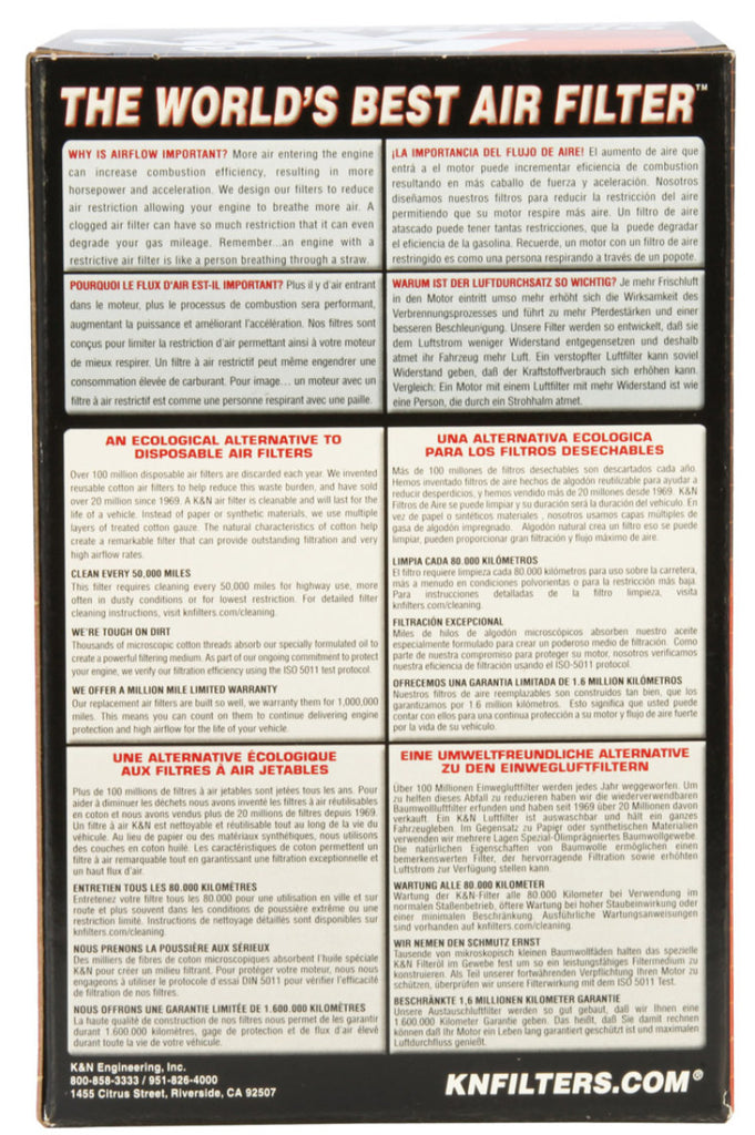K&N 2014 Can-Am Spyder RT 1330cc DRYFLOW Air Filter