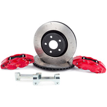 Load image into Gallery viewer, Alcon 2007+ Jeep JK w/ 5x5.5in Hub 357x32mm Rotor 4-Piston Red Calipers Front Brake Upgrade Kit