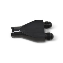 Load image into Gallery viewer, Russell Performance Billet Y-Block Adapter 3/8in SAE Quick Disconnect (2) -6AN Male Flare Black
