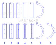 Load image into Gallery viewer, King Engine Bearings Ford Prod. V8 4.6L/5.4L (Size .026) Performance Main Bearing Set