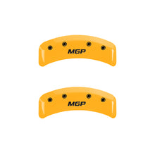 Load image into Gallery viewer, MGP 4 Caliper Covers Engraved Front Mustang Engraved Rear Pony Black finish silver ch