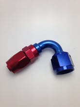 Load image into Gallery viewer, Fragola -12AN x 120 Degree Pro-Flow Hose End - Blue/Red
