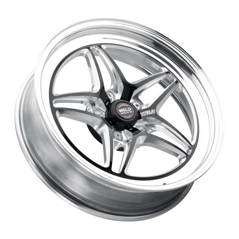 Weld S81 20x7 / 5x115 BP / 4.3in BS Black Wheel (High Pad) - Non-Beadlock