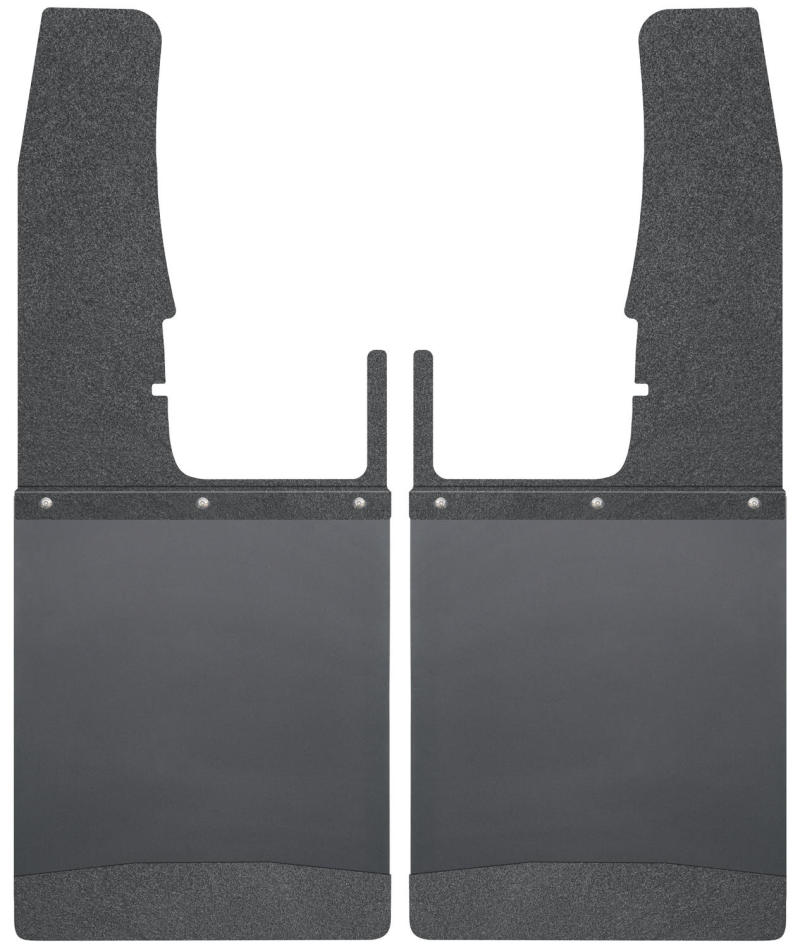 Husky Liners 09-16 Dodge Ram 1500/2500/3500 12in W Black Top & Weight Kick Back Front Mud Flaps
