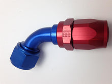 Load image into Gallery viewer, Fragola -12AN Fem x -16AN Hose 60 Degree Expanding Hose End - Blue/Red