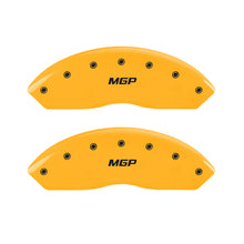 Load image into Gallery viewer, MGP 4 Caliper Covers Engraved Front &amp; Rear MGP Yellow Finish Black Characters 2007 Saturn Sky