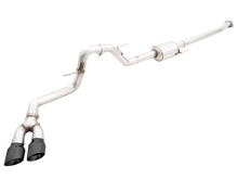 Load image into Gallery viewer, AWE 21+ Ford F150 Dual Side Exit Cat-Back Exhaust - 4.5in Diamond Black Tips *For Stock Y-Pipe Only