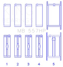 Load image into Gallery viewer, King Engine Bearings GM 262/267/302/307/327/350 (Size 010) Performance Main Bearing Set