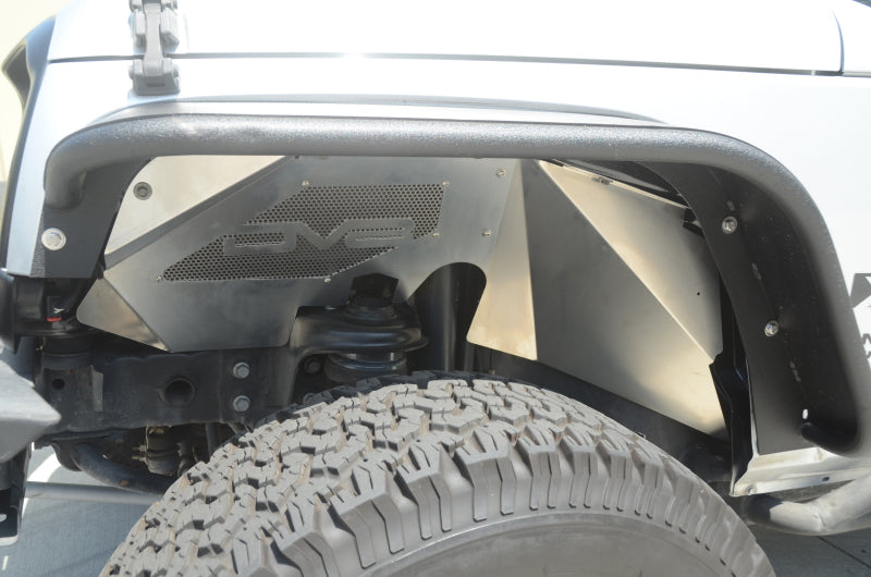 DV8 Offroad 07-18 Jeep Wrangler JK Front Aluminum Inner Fender - Raw