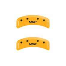 Load image into Gallery viewer, MGP 4 Caliper Covers Engraved Front &amp; Rear MGP Yellow Finish Black Char 2006 Lexus IS250