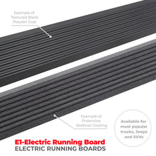 Load image into Gallery viewer, Go Rhino 07-17 Jeep Wrangler 4dr E-BOARD E1 Electric Running Board Kit (Cut Req.) - Tex. Blk