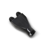 Load image into Gallery viewer, Russell Performance Billet Y-Block Adapter 3/8in SAE Quick Disconnect (2) -6AN Male Flare Black