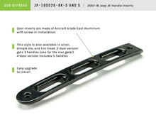 Load image into Gallery viewer, DV8 Offroad 2007-2018 Jeep JK Black Slot Style Door Handle Inserts - Set Of 3