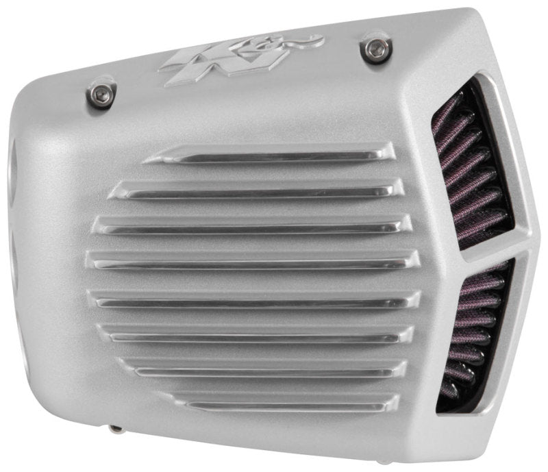 K&N Street Metal Intake System 01-16 Harley-Davidson Shaker Silver H/D Softail/Dyna Fl